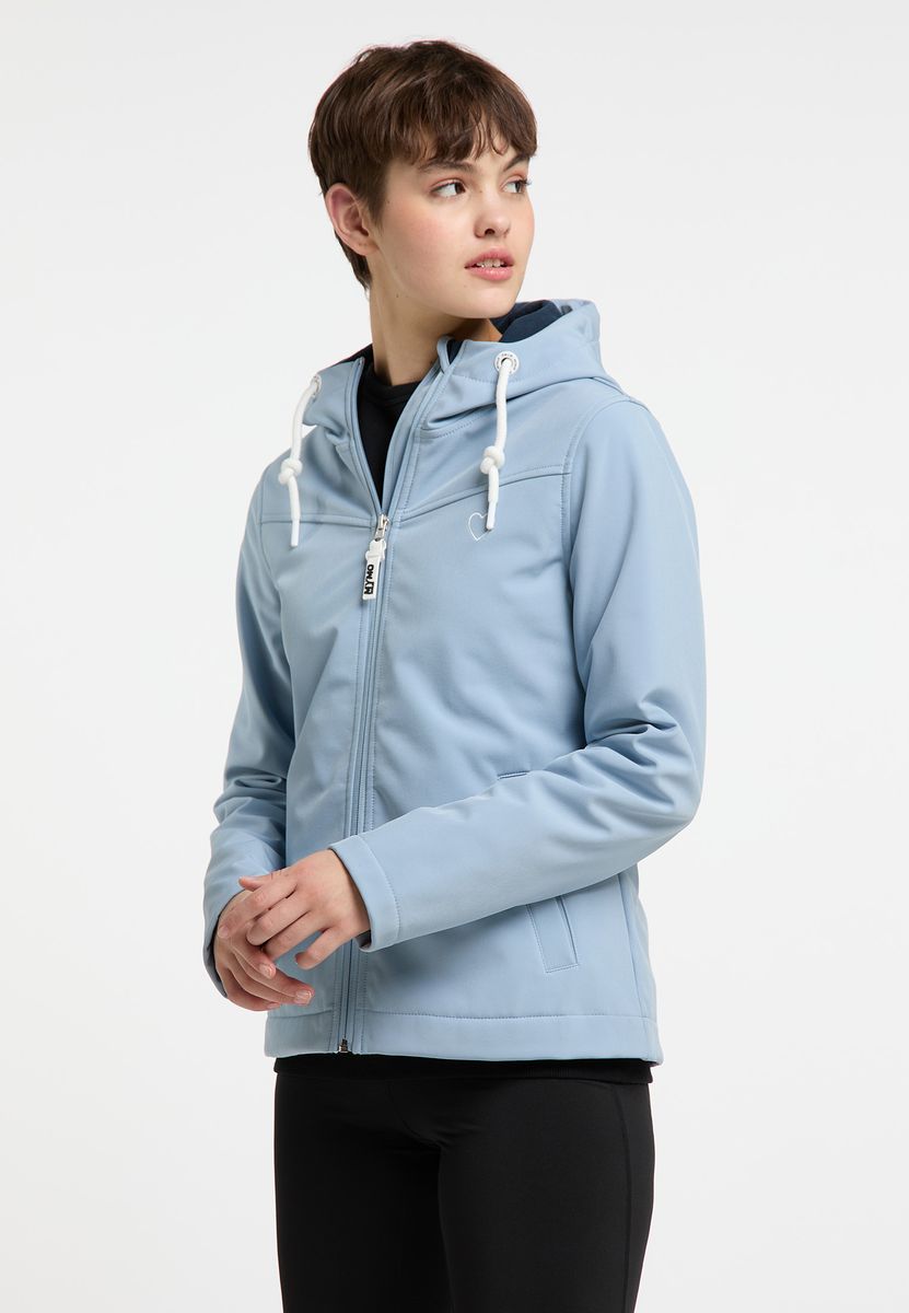 Softshell-Jacke mit Kapuze und Fleecefutter