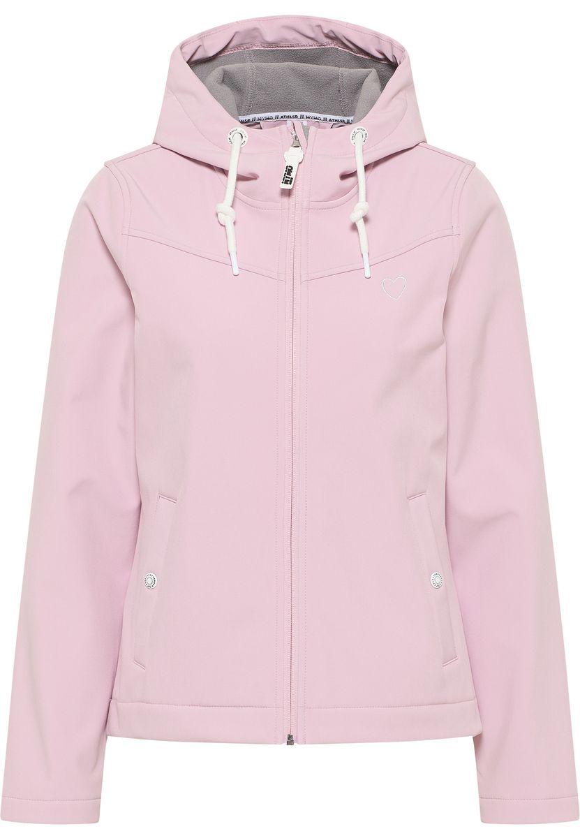 Gefütterte Softshelljacke mit Kapuze