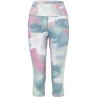 Marmorierte High-Waist Capri-Leggings