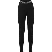 Leggings mit Überkreuz-Bund und Strasssteinen