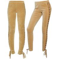 Schnür-Leggings aus Velours