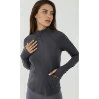 Enganliegende Sportjacke mit Reißverschluss
