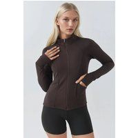 Figurbetonte Sportjacke mit Stehkragen