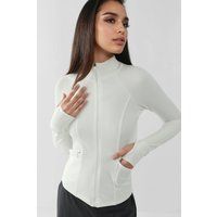 Figurbetonte Sportjacke mit Stehkragen