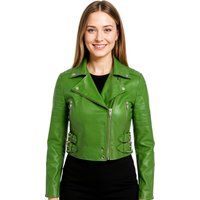 Kurze Brando-Bikerjacke mit Schnallen