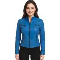 Körpernahe Bikerjacke aus Leder