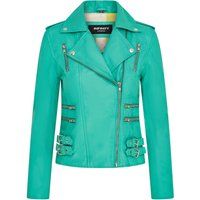 Zweireihige Bikerjacke aus Nappaleder