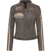 Vintage Leder Biker-Racing-Jacke