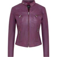 Slim-Fit Leder-Bikerjacke