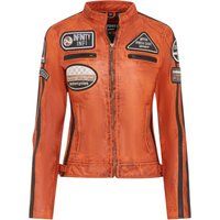 Vintage Racing Bikerjacke mit Patches