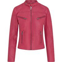 Schmal Geschnittene Leder Bikerjacke