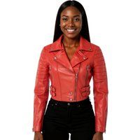Kurze Leder-Bikerjacke im Brando-Stil