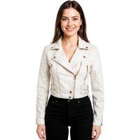 Kurze Brando-Bikerjacke aus Leder