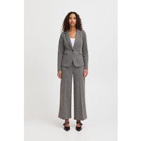 Taillierter Ein-Knopf-Blazer mit Fischgrätenmuster