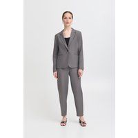 Einreihiger taillierter grauer Blazer