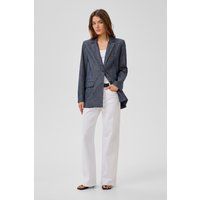 Strukturierter Einreihiger Blazer in Denim-Optik