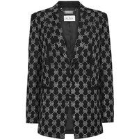 Wollblazer mit Monogramm und Strassbesatz