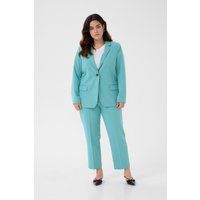 Taillierter Einreihiger Blazer in Petrol