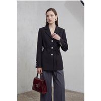 Eleganter Crepe-Blazer mit Bindegürtel
