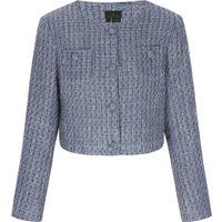 Kurzer Bouclé-Tweed-Blazer