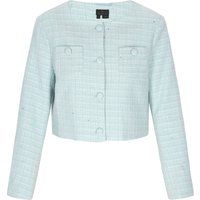 Eleganter Kurzer Bouclé Tweed Blazer