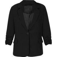 Einreihiger Blazer mit gerafften Ärmeln