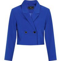 Kurzer Zweireiher-Blazer mit Herzknöpfen