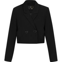 Verkürzter Zweireiher-Blazer mit Herzknöpfen