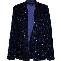 Schimmernder Pailletten-Blazer mit offener Front