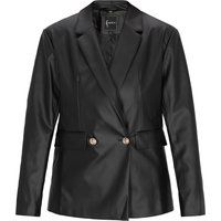 Zweireihiger Blazer aus Kunstleder