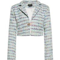 Kurzer Bouclé-Tweed-Blazer