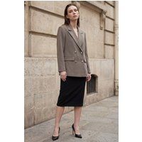Eleganter Zweireihiger Krepp-Blazer