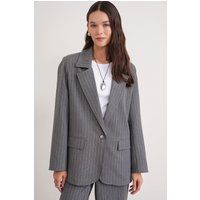 Oversize-Blazer mit feinen Nadelstreifen