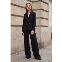 Zweireihiger taillierter Blazer aus Crepe