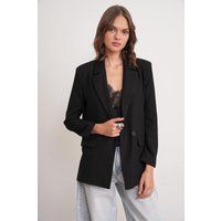 Eleganter Long-Blazer mit Knopfverschluss