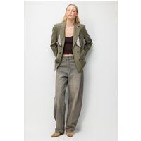 Zweireihiger Blazer mit Schal-Detail