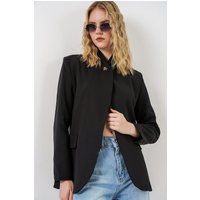Minimalistischer Oversize-Blazer mit Stehkragen