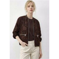Oversized Bomberjacke mit floraler Textur