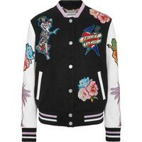 College-Jacke mit Hawaii-Strass-Patches