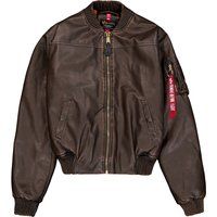 Vintage-Bomberjacke aus Kunstleder