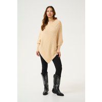 Strukturierter asymmetrischer Strickponcho