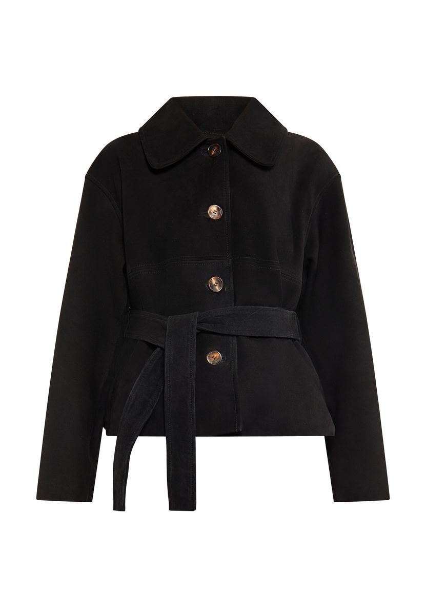 Elegante Kurzjacke aus Wildleder mit Gürtel