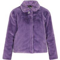 Elegante Kunstpelzjacke mit Schmuckknopf