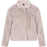 Elegante Webpelzjacke mit Schmuckknopf