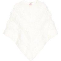 Boho-Strickponcho mit Chevron-Muster