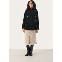 Zweireihige Cabanjacke aus Wollmischung