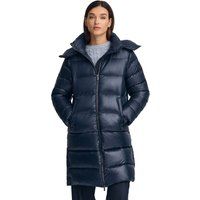 Gesteppter Longline-Puffermantel mit Kapuze