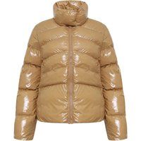 Glänzende gesteppte Pufferjacke