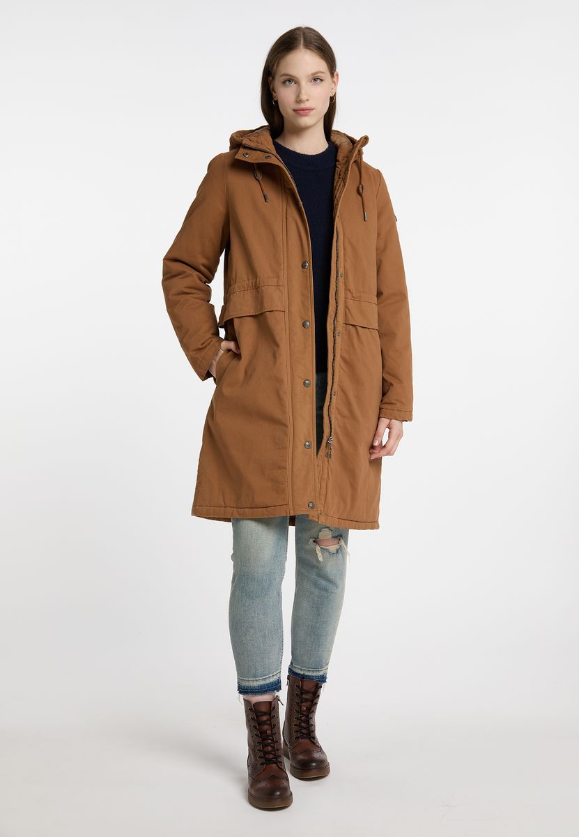 Wattierter Vintage-Parka mit Kapuze