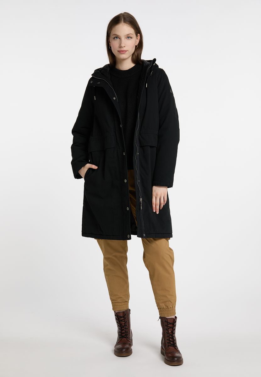 Wattierter Baumwollparka mit Kapuze